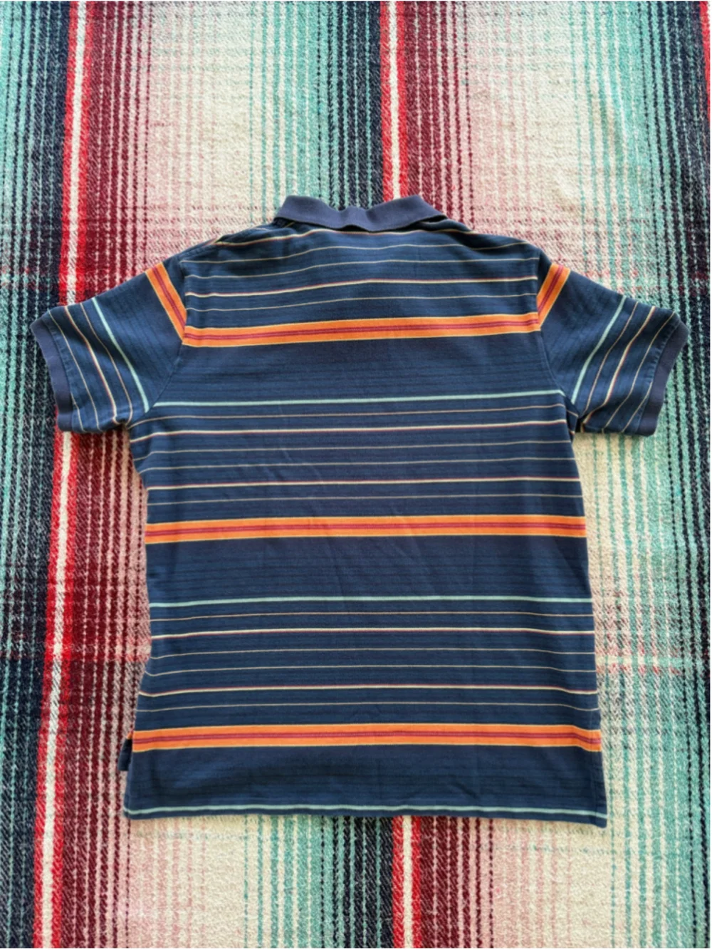 Vintage Polo Ralph Lauren Blue/Orange Stripe Polo Shirt XL